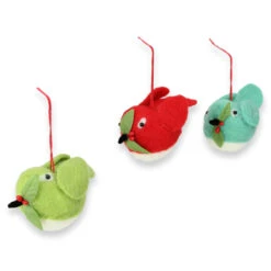 3ct Vibrantly Colored Birds With Holly Berries Christmas Ornaments 5" -Optimal Christmas Shop raz 3819115 1 44794.1667573373