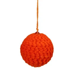 Set Of 4 Vibrantly Colored Knitted Christmas Ball Ornaments 2.5” (63.5mm) -Optimal Christmas Shop raz 3827308 4 81178.1667570063