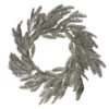 Green And Silver Glittered Pine Artificial Christmas Wreath - 22-Inch, Unlit -Optimal Christmas Shop raz w380687 83320.1667536338