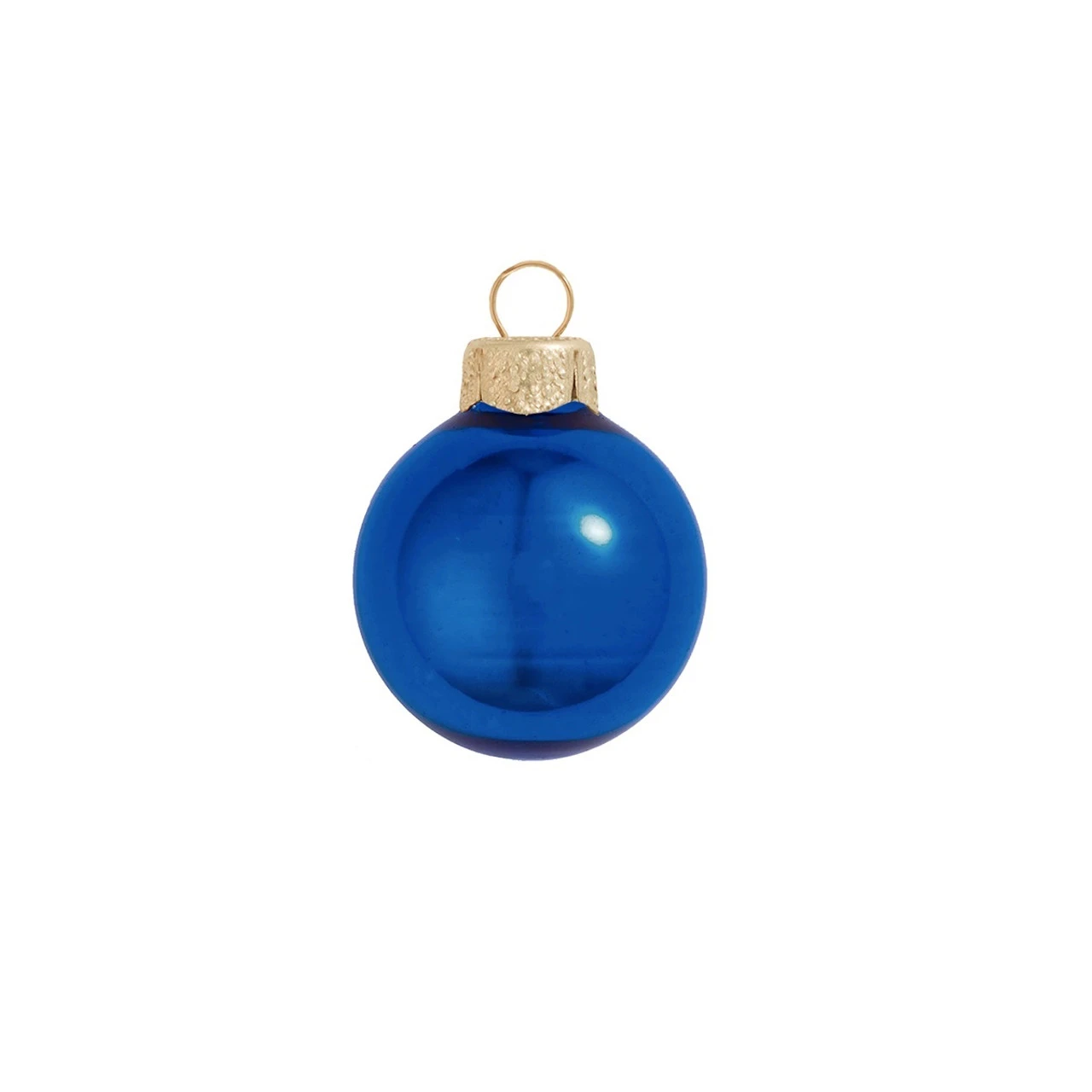 8ct Cobalt Blue Shiny Glass Christmas Ball Ornaments 3.25" (80mm) 3 8ct Cobalt Blue Shiny Glass Christmas Ball Ornaments 3.25" (80mm)