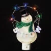 8.25" White And Green Let It Snow Snowman LED Night Light -Optimal Christmas Shop roman160005 68773.1667575776