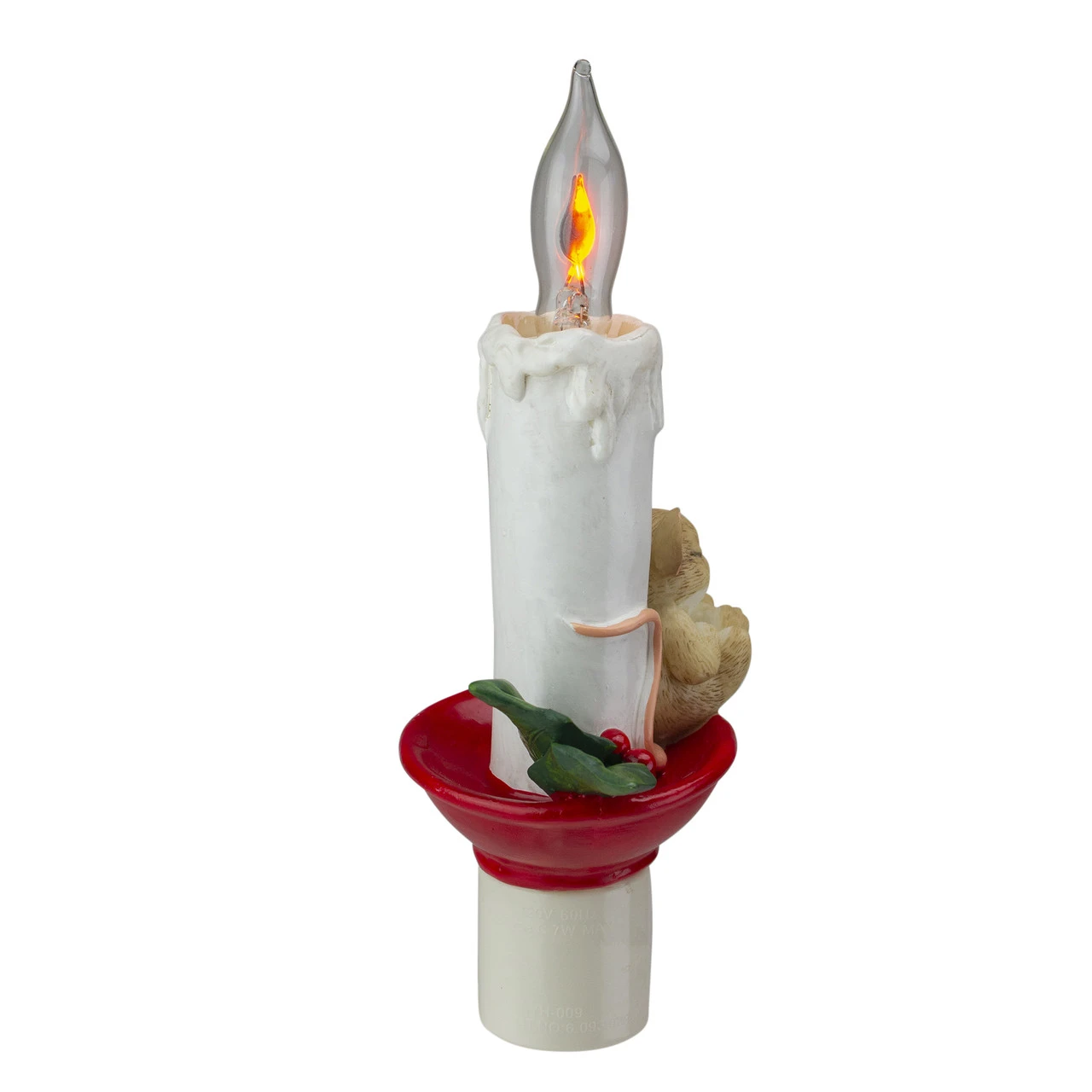 7" Sleeping Mouse In Teacup With Candle Christmas Night Light 4 7" Sleeping Mouse In Teacup With Candle Christmas Night Light - Image 2