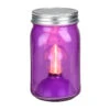6.5" Battery Operated LED Edison Bulb Vintage-Style Purple Glass Mason Jar Lantern 2 6.5" Battery Operated LED Edison Bulb Vintage-Style Purple Glass Mason Jar Lantern -Optimal Christmas Shop roman 160021 42858.1667586103