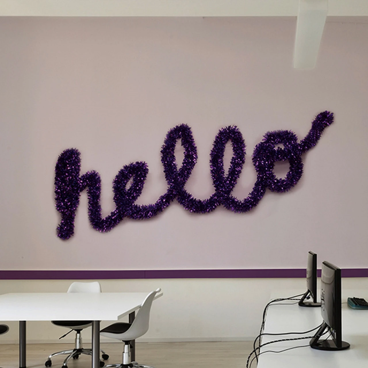 25' Blue Sparkly Tinsel Christmas Garland - Unlit 4 25' Blue Sparkly Tinsel Christmas Garland - Unlit - Image 2