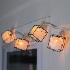 10 Pearlized White And Black Lantern Party Patio Christmas Lights - 7.5 Ft White Wire -Optimal Christmas Shop sienna 624f611d 2 00814.1667601406