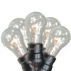 15-Count Clear Commercial Grade Adjustable Drop Length E17 A Shape Patio Lights, 21ft Black Wire -Optimal Christmas Shop sienna g36g4111 1 96669.1677519047