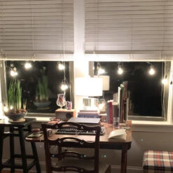 15-Count Clear Commercial Grade Adjustable Drop Length E17 A Shape Patio Lights, 21ft Black Wire -Optimal Christmas Shop sienna g36g4111 2 cxpic 76108.1677519048