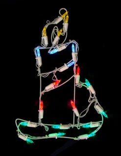 12" Lighted White Battery Operated LED Candle Christmas Window Silhouette Decoration