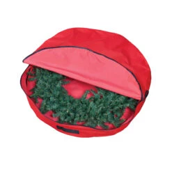 36” Red Premium Christmas Wreath Storage Bag -Optimal Christmas Shop simpleliving 182104 wreath20bag2036in20main20open 11324.1667575202
