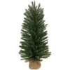 18" Traditional Scottsdale Mini Pine Artificial Christmas Tree With Burlap, Unlit