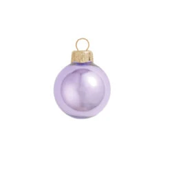 40ct Purple Pearl Glass Christmas Ball Ornaments 1.25 (30mm)