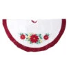 48" Ivory And Red Poinsettia Christmas Tree Skirt With Beads -Optimal Christmas Shop sterling 22112005 1 17696.1667662743