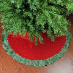 46.5" Red And Green Glittered Chevron Border Christmas Tree Skirt 7 46.5" Red And Green Glittered Chevron Border Christmas Tree Skirt -Optimal Christmas Shop stnickschoice 2484811 1lo green 2 10753.1667528340