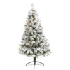 5' Pre-Lit Flocked Fir Artificial Christmas Tree, Warm Clear LED Lights 2 5' Pre-Lit Flocked Fir Artificial Christmas Tree, Warm Clear LED Lights -Optimal Christmas Shop t1739 1 79786.1667535124