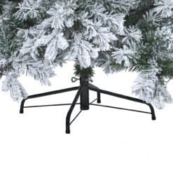 8' Pre-Lit Flocked Vermont Pine Artificial Christmas Tree, Warm Clear LED Lights -Optimal Christmas Shop t1773 6 85185.1681393458