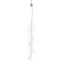 144 White Pre-Lit LED Mini Snow Branch Christmas Lights - 5 Ft Silver Wire