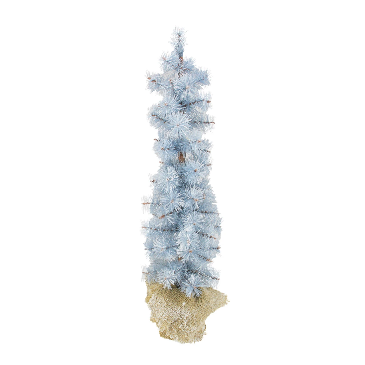 2' Blue Potted Frosted Pine Slim Artificial Christmas Tree - Unlit 3 2' Blue Potted Frosted Pine Slim Artificial Christmas Tree - Unlit