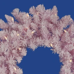 Pre-Lit Frosted Artificial Christmas Wreath - 48-Inch, Clear Lights -Optimal Christmas Shop vickerman20a101648led 11573.1667662393