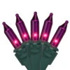 Set Of 100 Pink-Purple Mini Christmas Lights - Green Wire -Optimal Christmas Shop vickerman w4g1006 1 61579.1667553655