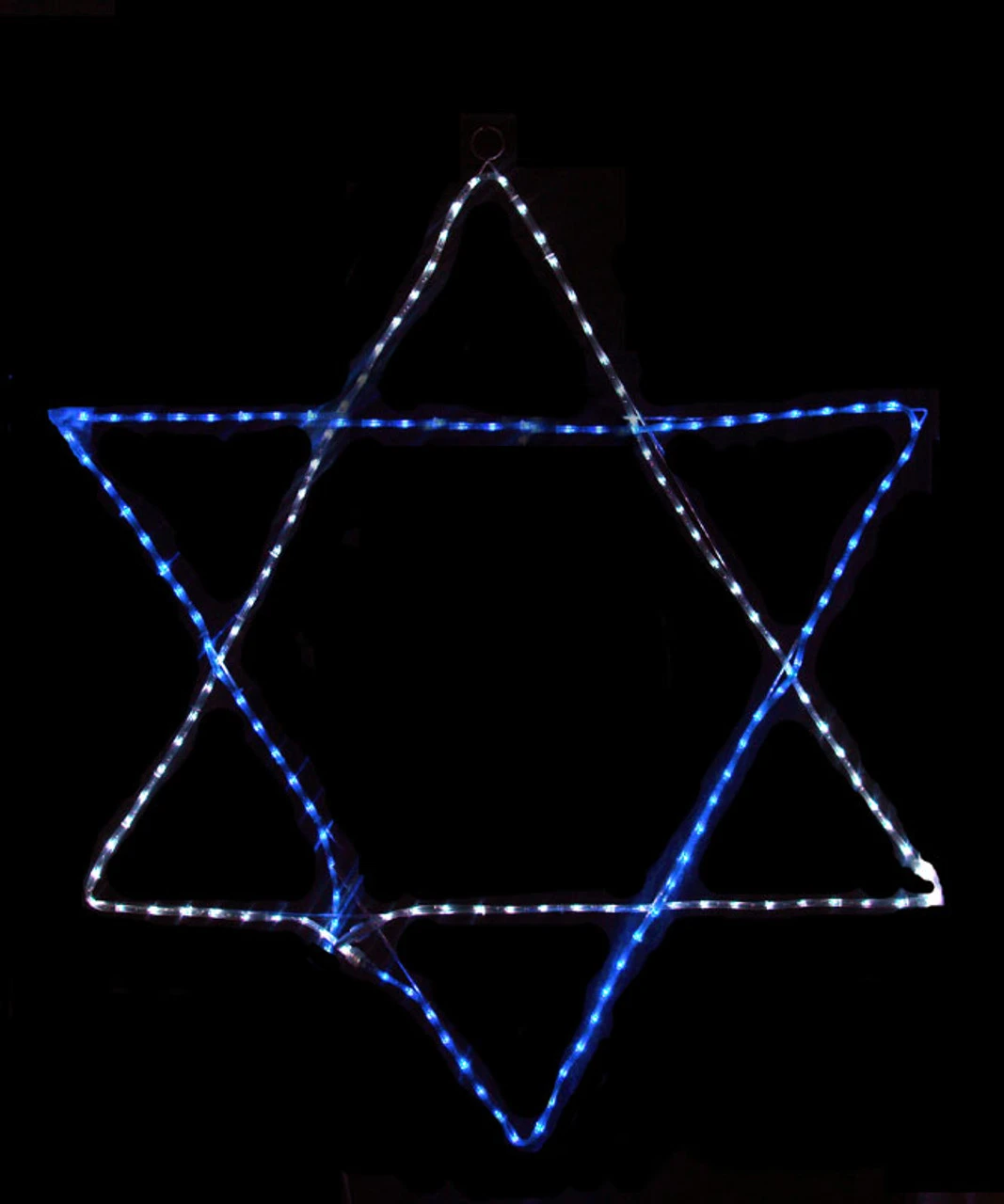 72" Blue And White LED Rope Light Star Of David Hanukkah Decor 3 72" Blue And White LED Rope Light Star Of David Hanukkah Decor