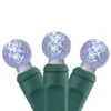 100 White LED G12 Berry Christmas Lights - 33 Ft Green Wire -Optimal Christmas Shop vickerman x4g9105pbg 1 new 11962.1667662954