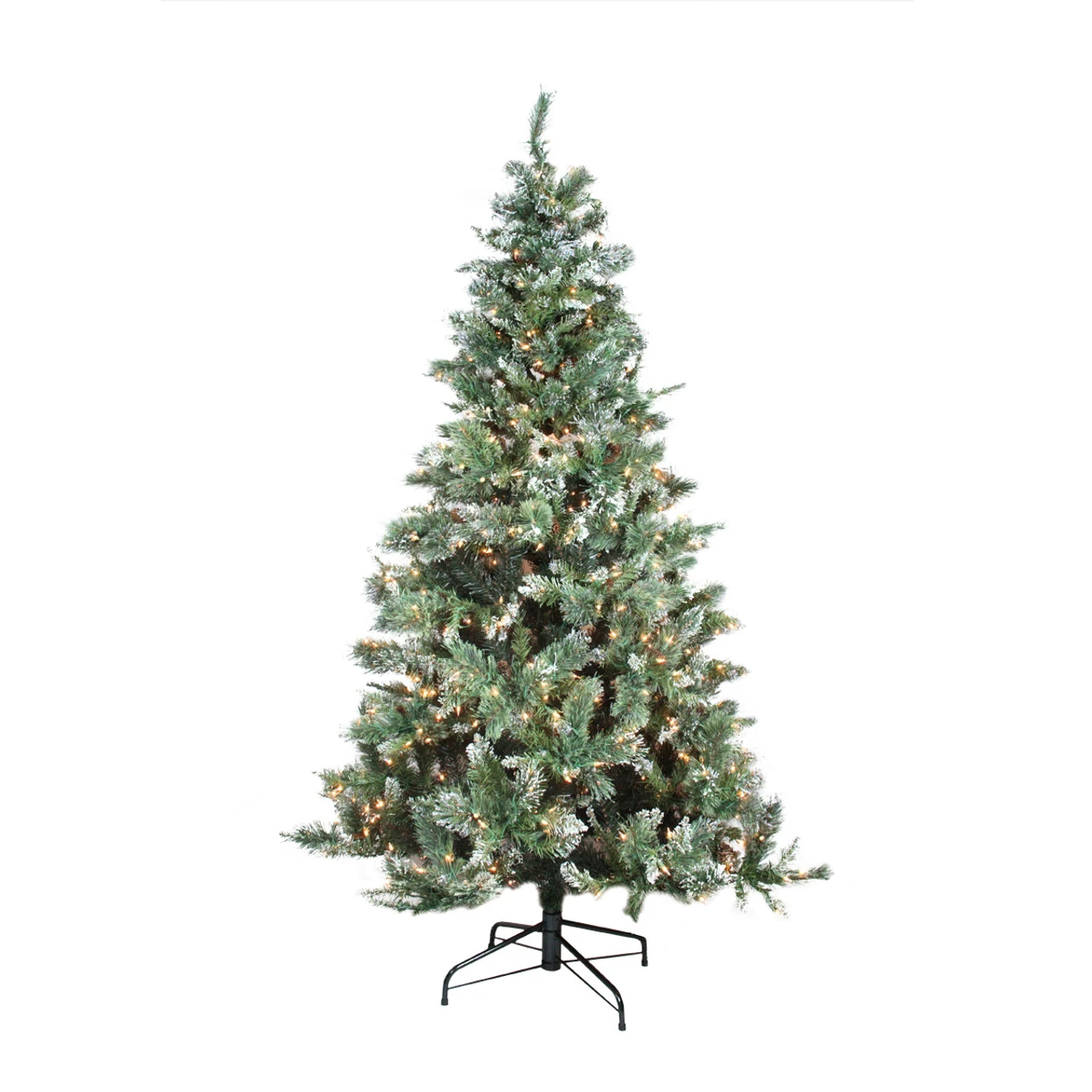 6.5' Pre-lit Snow Mountain Pine Artificial Christmas Tree - Clear Lights 3 6.5' Pre-lit Snow Mountain Pine Artificial Christmas Tree - Clear Lights