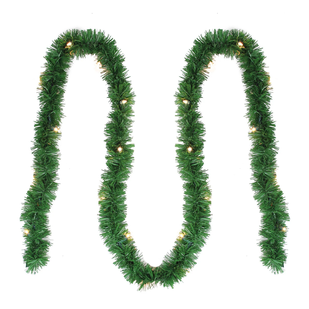 12' X 2.5” Pre-Lit Green Pine Artificial Christmas Garland - Clear Lights 3 12' X 2.5” Pre-Lit Green Pine Artificial Christmas Garland - Clear Lights