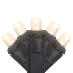 50ct Warm White LED Wide Angle Christmas Lights - 16.25ft, Black Wire