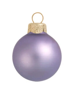 2ct Lavender Purple Matte Glass Christmas Ball Ornaments 6" (150mm)