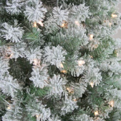 9' Pre-Lit Flocked Winema Pine Artificial Christmas Tree - Clear Lights 7 9' Pre-Lit Flocked Winema Pine Artificial Christmas Tree - Clear Lights -Optimal Christmas Shop ww multi tree stand 64043.1668525186
