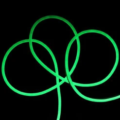 840 Green LED Commercial Grade Neon Style Flexible Christmas Rope Lights - 18 Ft White Tube