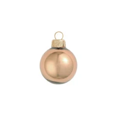 40ct Chestnut Brown Glass Pearl Christmas Ball Ornaments 1.5" (35mm)