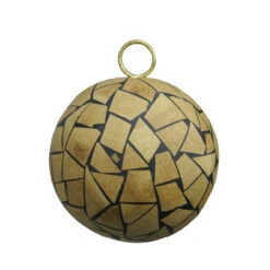Brown Mosaic Shatterproof Christmas Ball Ornament 4" (100mm)