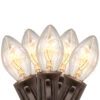 25 Count Clear C7 Christmas Lights, 24ft Brown Wire -Optimal Christmas Shop ys93858 temp 94719.1679419715