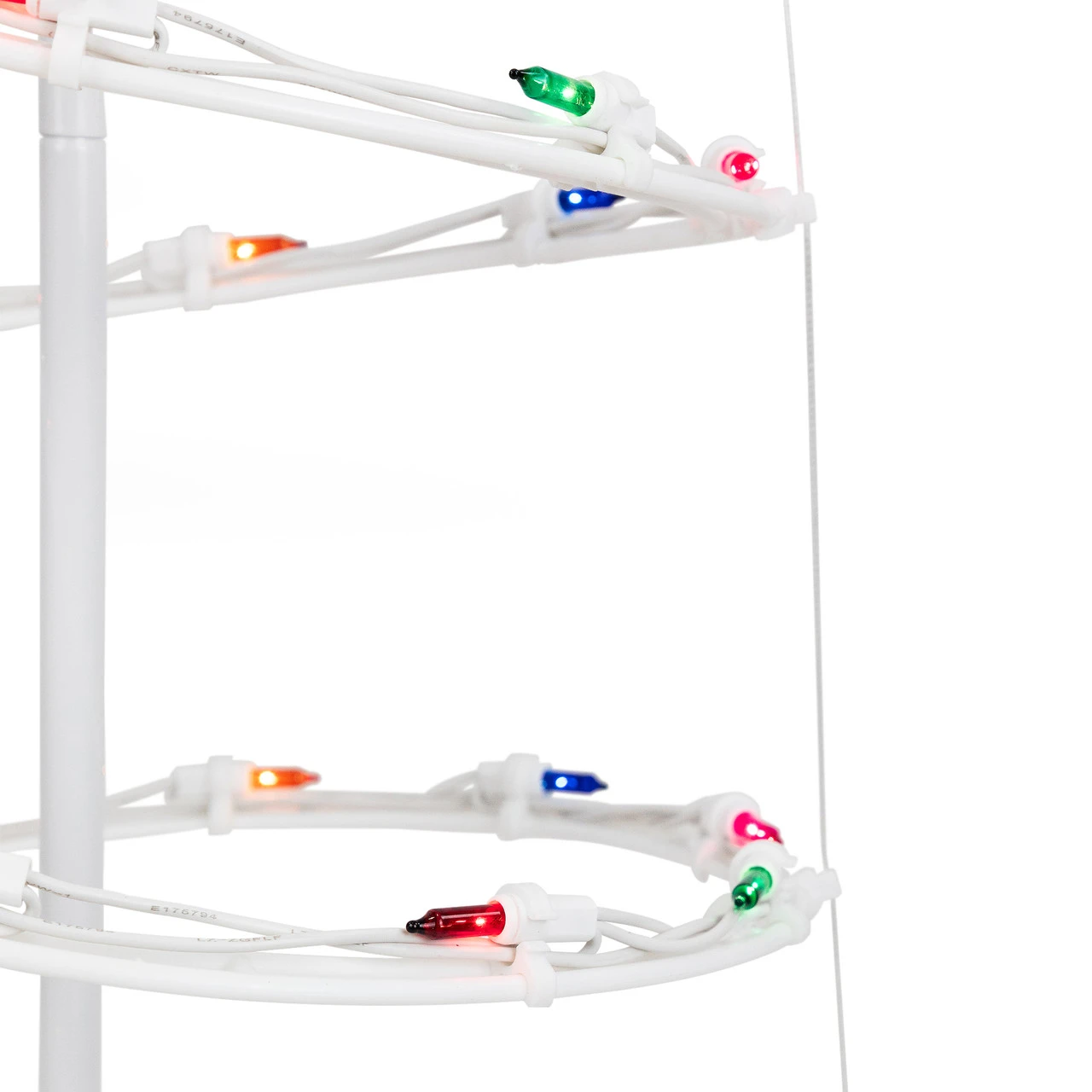 Set Of 2 Lighted Multi-Color Outdoor Spiral Christmas Cone Trees 4', 6' 6 Set Of 2 Lighted Multi-Color Outdoor Spiral Christmas Cone Trees 4', 6' - Image 4