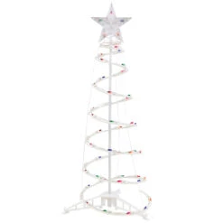 3ft Lighted Spiral Cone Tree Outdoor Christmas Decoration, Multi Lights -Optimal Christmas Shop ys multitree small top 50887.1667655641