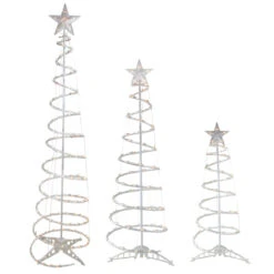 Set Of 3 Clear Lighted Spiral Christmas Trees - 3', 4', And 6' 8 Set Of 3 Clear Lighted Spiral Christmas Trees - 3', 4', And 6' -Optimal Christmas Shop ys wwtree large 1 28723.1667530467