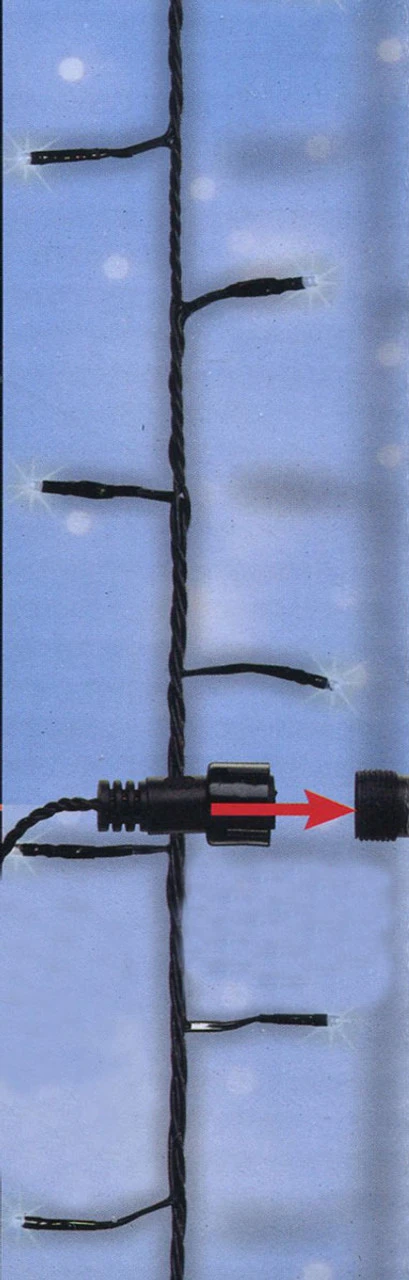 96 Cool White Twinkling LED Mini Christmas Lights - 16.5 Ft Black Wire 3 96 Cool White Twinkling LED Mini Christmas Lights - 16.5 Ft Black Wire