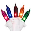 100-Count Multi Color Mini Christmas Light Set, 20ft White Wire