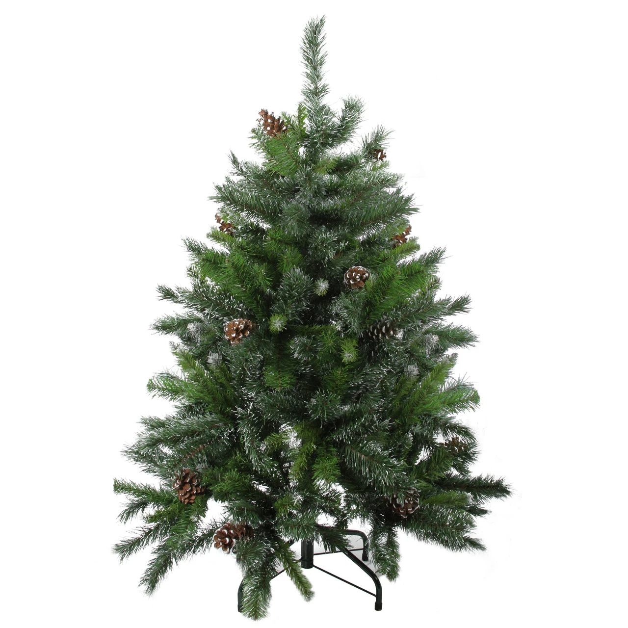 4' Snowy Delta Pine With Pine Cones Full Artificial Christmas Tree - Unlit 3 4' Snowy Delta Pine With Pine Cones Full Artificial Christmas Tree - Unlit